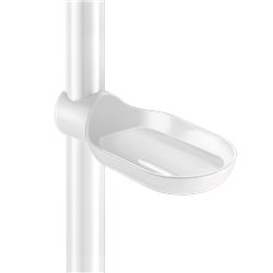 Porte-savon coulissant 510120N clipsable blanc brillant