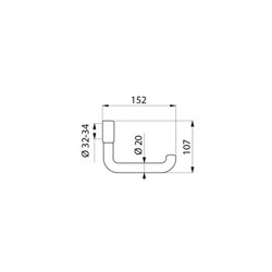 Porte-papier WC pour barre 510081 gris anthracite