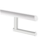 Porte-papier WC pour barre rabattable 511965W blanc mat