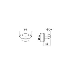 Patère double 4042W blanc  