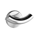 Patère double 4042P poli brillant