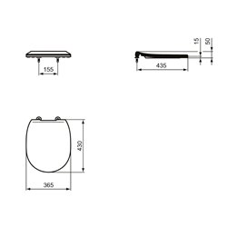Abattant ultra-fin E772401 frein de chute