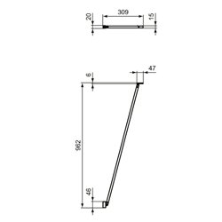Barre de douche K9381VA oblique  