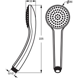 Douchette B9400AA Idealrain diamètre 8 cm