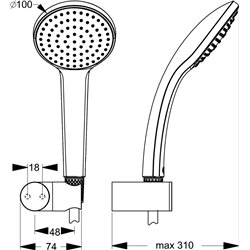 Set de douche B9843AA Idealrain Pro douchette ronde