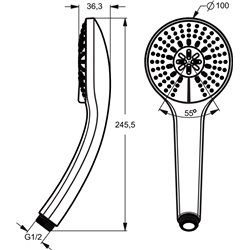 Douchette B9403AA Idealrain diamètre 10 cm