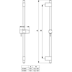 Barre de douche B9848AA Idealrain Pro 60 cm