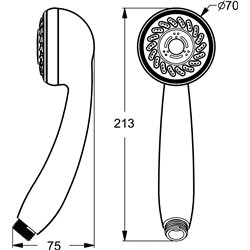 Douchette D6038AA Aqua ronde diamètre 7 cm