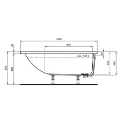 Connect Air R000301 140x70 cm 158 Litres