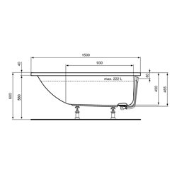 Connect Air R000401 150x70 cm 222 Litres