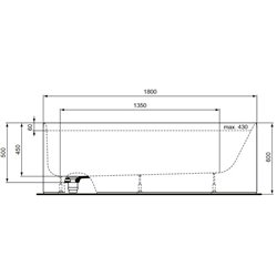 Conca K8830EN îlot 180x80 cm