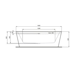 Tonic II E398101 180x80 cm 235 Litres en îlot