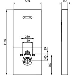 Bâti-support Prosys Neox R0144A6 noir et pneumatique H 120 cm, réservoir 80 mm