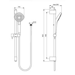 Ensemble de douche B2234AA Idealrain Evo douchette diamant 3 jets