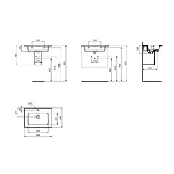 Lavabo Strada II T299101 64x46 cm simple