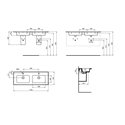 Lavabo Strada II T300501 124x46 cm double