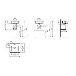 Lavabo Strada II T298801 54x46 cm simple