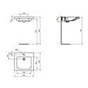 Lavabo Connect Freedom E548201 60x55,5 cm simple