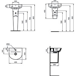Lave-mains Arc Connect Air E138401 40x35 cm simple