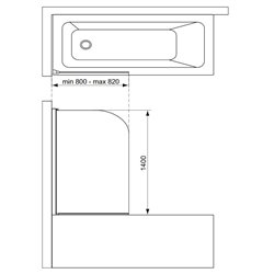 Connect 2 T9924EO arrondi H 140 cm