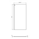 Paroi de douche fixe K9378EO Connect 2 100 cm profilés argent brillant