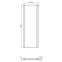 Paroi de douche K9297EO Connect 2 70 cm profilés argent brillant