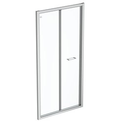 Porte de douche accès de face K9289EO Connect 2 100 cm profilés argent brillant