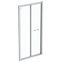 Porte de douche accès de face K9289EO Connect 2 100 cm profilés argent brillant