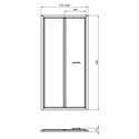 Porte de douche accès de face K9289EO Connect 2 100 cm profilés argent brillant