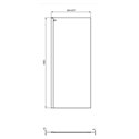 Paroi de douche fixe K9377EO Connect 2 90 cm profilés argent brillant