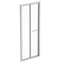 Porte de douche accès de face K9285EO Connect 2 80 cm profilés argent brillant