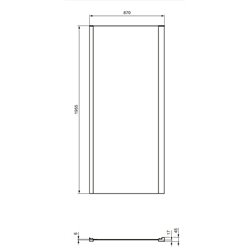 Paroi de douche K9374EO Connect 2 90 cm profilés argent brillant