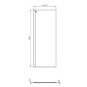 Paroi de douche fixe K9376EO Connect 2 80 cm profilés argent brillant