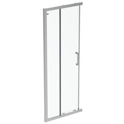 Porte de douche accès d'angle K9259EO Connect 2 80 cm profilés argent brillant