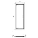 Porte de douche accès de face K9266EO Connect 2 70 cm profilés argent brillant