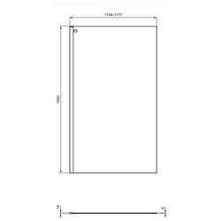 Paroi de douche fixe K9379EO Connect 2 120 cm profilés argent brillant