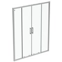 Porte de douche accès de face K9282EO Connect 2 160 cm profilés argent brillant