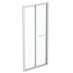 Porte de douche accès de face K9287EO Connect 2 90 cm profilés argent brillant