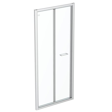 Porte de douche accès de face K9287EO Connect 2 90 cm profilés argent brillant
