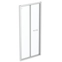 Porte de douche accès de face K9287EO Connect 2 90 cm profilés argent brillant