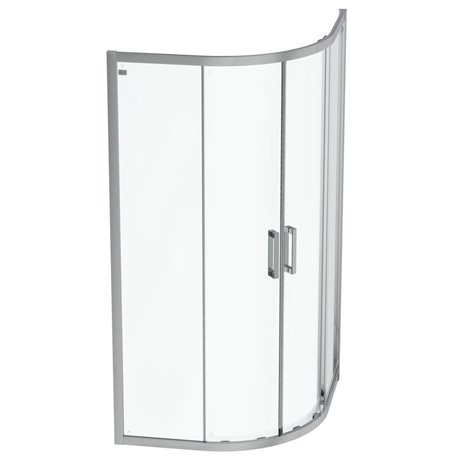 Paroi de douche accès d'angle K9252EO Connect 2 100 cm profilés argent brillant