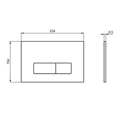 Plaque de commande R0119JG Oleas P2 Chrome mat