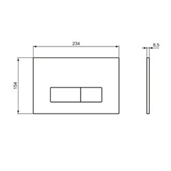 Plaque de commande R0122AA Oleas M2 Chrome SmartFlush