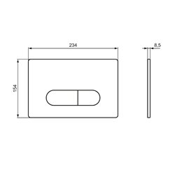 Plaque de commande R0117AA Oleas M1 Chrome SmartFlush