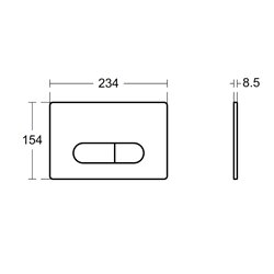 Plaque de commande R0116JG Oleas P1 Chrome mat