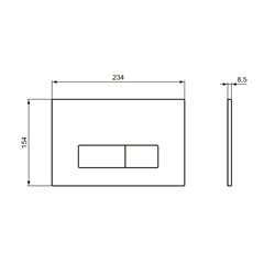 Plaque de commande R0121JG Oleas M2 Chrome mat