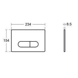 Plaque de commande R0115JG Oleas M1 Chrome mat