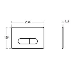 Plaque de commande R0117JG Oleas M1 Chrome mat SmartFlush