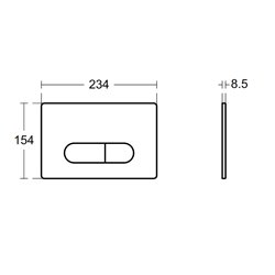 Plaque de commande R0116AC Oleas P1 Blanc