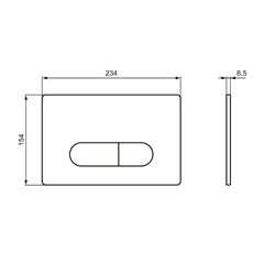 Plaque de commande R0117AC Oleas M1 Blanc SmartFlush